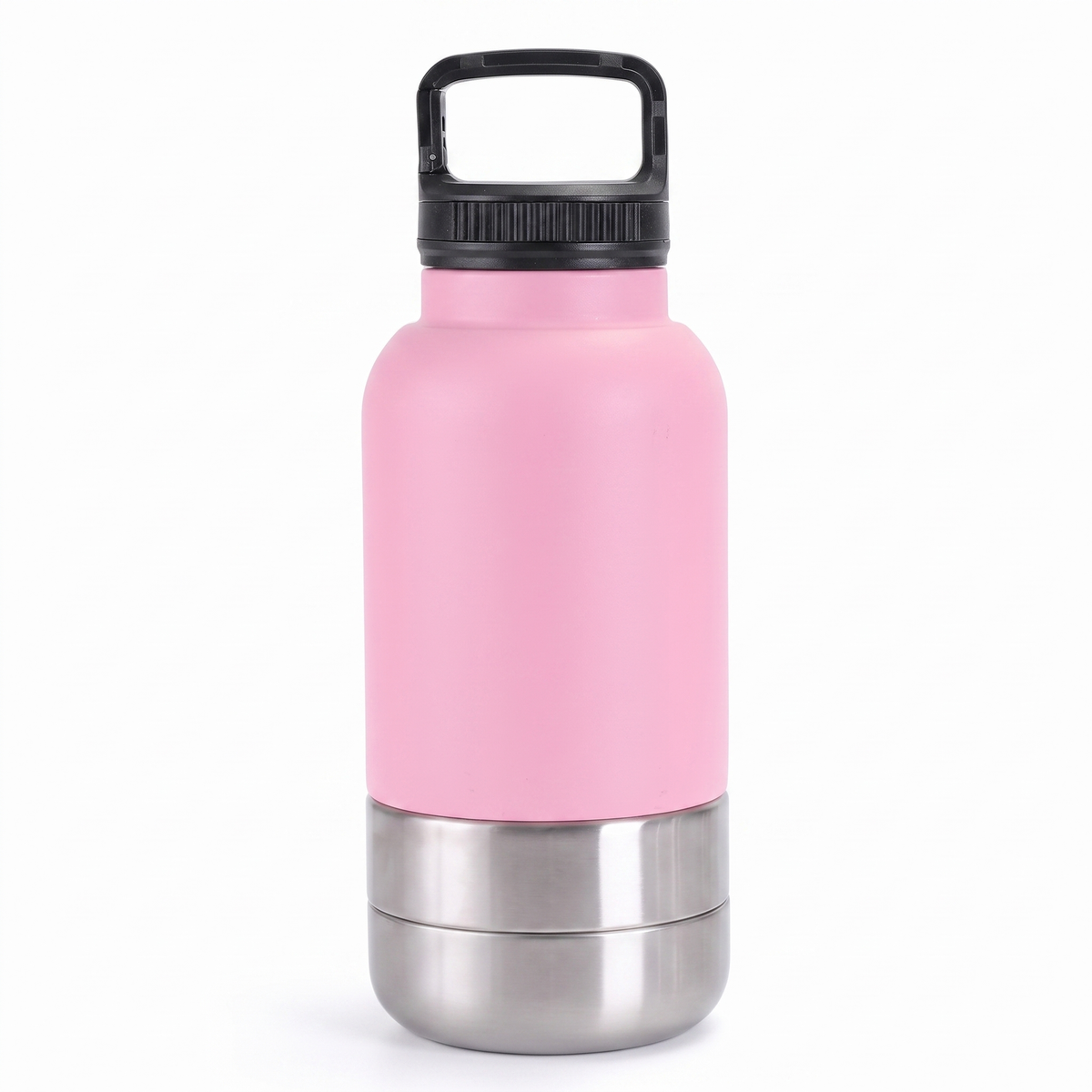 3-in-1 Pet Travel Water Bottle with Dog Food Storage Bowl for Walking & Hiking