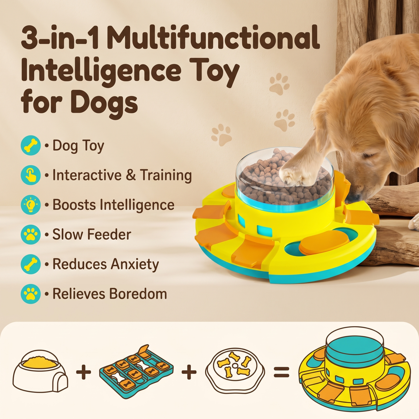 Dog Treat Dispensing Puzzle Toy