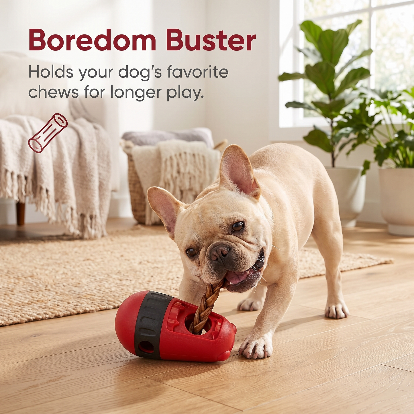 Dog Treat Ball Holder – Slow Feeding Chew Toy for Mental Stimulation