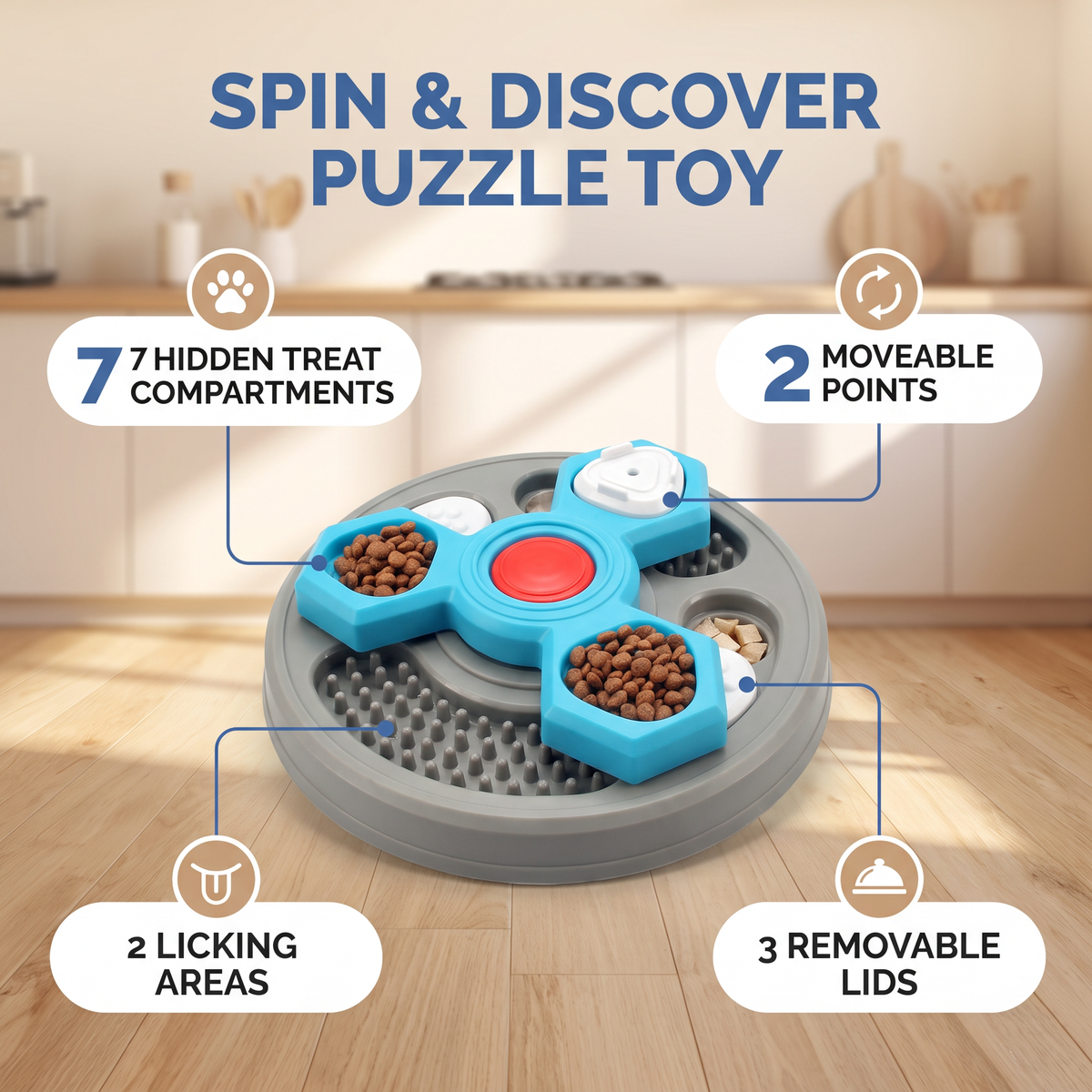 Interactive Slow Feeder Dog Toy – Treat Puzzle Training Game
