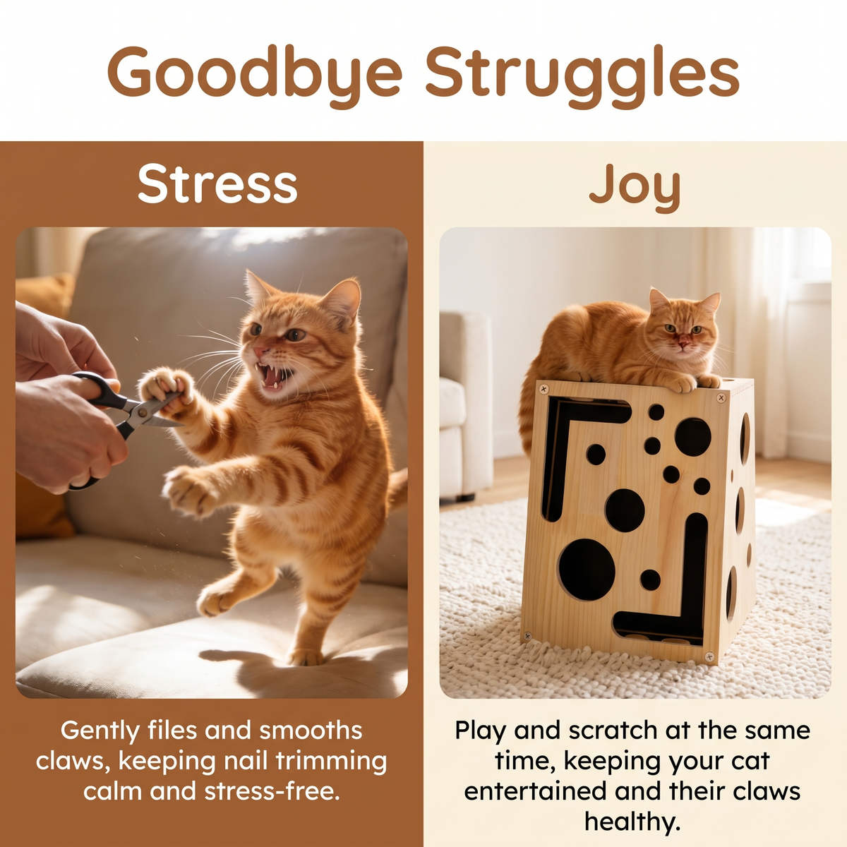 Cat Activity Puzzle Box – Wooden Maze Toy for Mental Stimulation