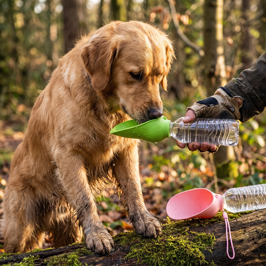 Portable Pet Water Bottle Adapter – Foldable Silicone Drinking Cup