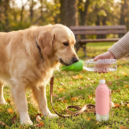 Portable Pet Water Bottle Adapter – Foldable Silicone Drinking Cup