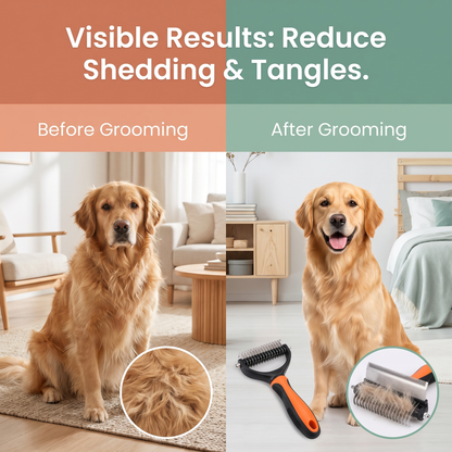Pet Dematting Comb – Dual Head Grooming Tool for Dogs & Cats