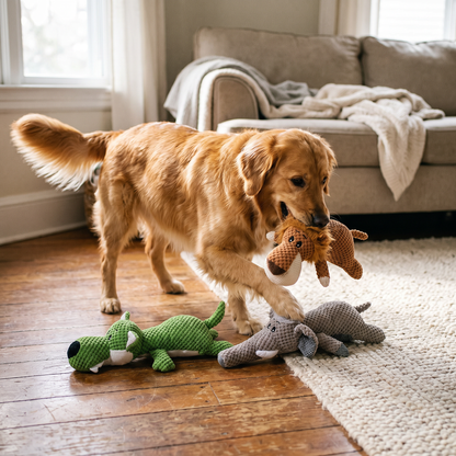 Interactive Squeaky Plush Dog Toy – Durable Chew Toy for Puppies & Dogs