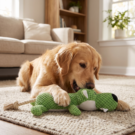 Interactive Squeaky Plush Dog Toy – Durable Chew Toy for Puppies & Dogs