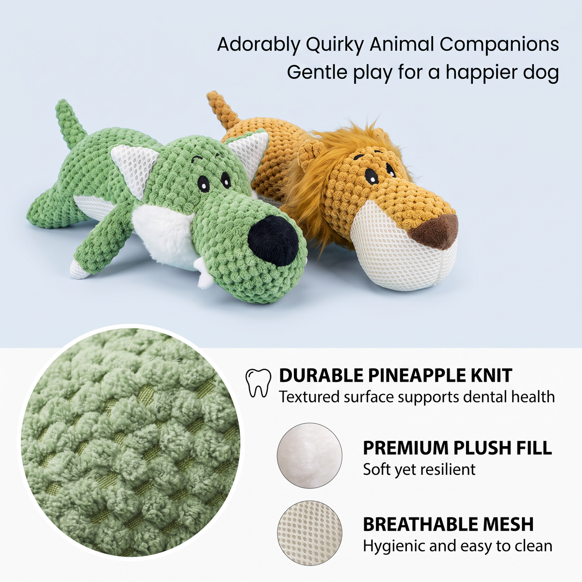 Interactive Squeaky Plush Dog Toy – Durable Chew Toy for Puppies & Dogs