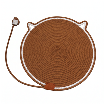 Interactive Cat Scratch Mat with Hanging Ball – Wear-Resistant Cat Play Mat