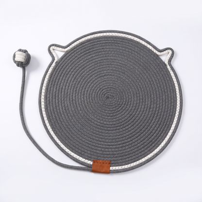 Interactive Cat Scratch Mat with Hanging Ball – Wear-Resistant Cat Play Mat