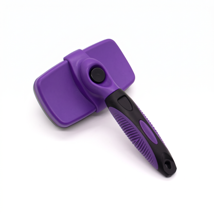 Pet Grooming Brush – Self-Cleaning Slicker Comb for Dogs and Cats