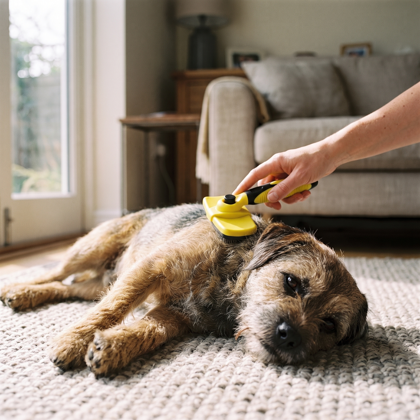 Pet Grooming Brush – Self-Cleaning Slicker Comb for Dogs and Cats