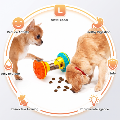Interactive Dog Enrichment Toy – Rolling Treat Dispenser for Training & Play