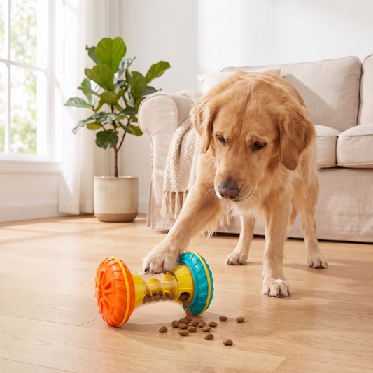 Interactive Dog Enrichment Toy – Rolling Treat Dispenser for Training & Play