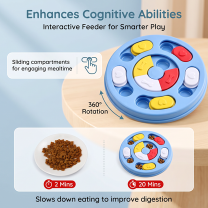 Interactive Dog Treat Puzzle Toy Slow Feeding Bowl for IQ Training & Enrichment