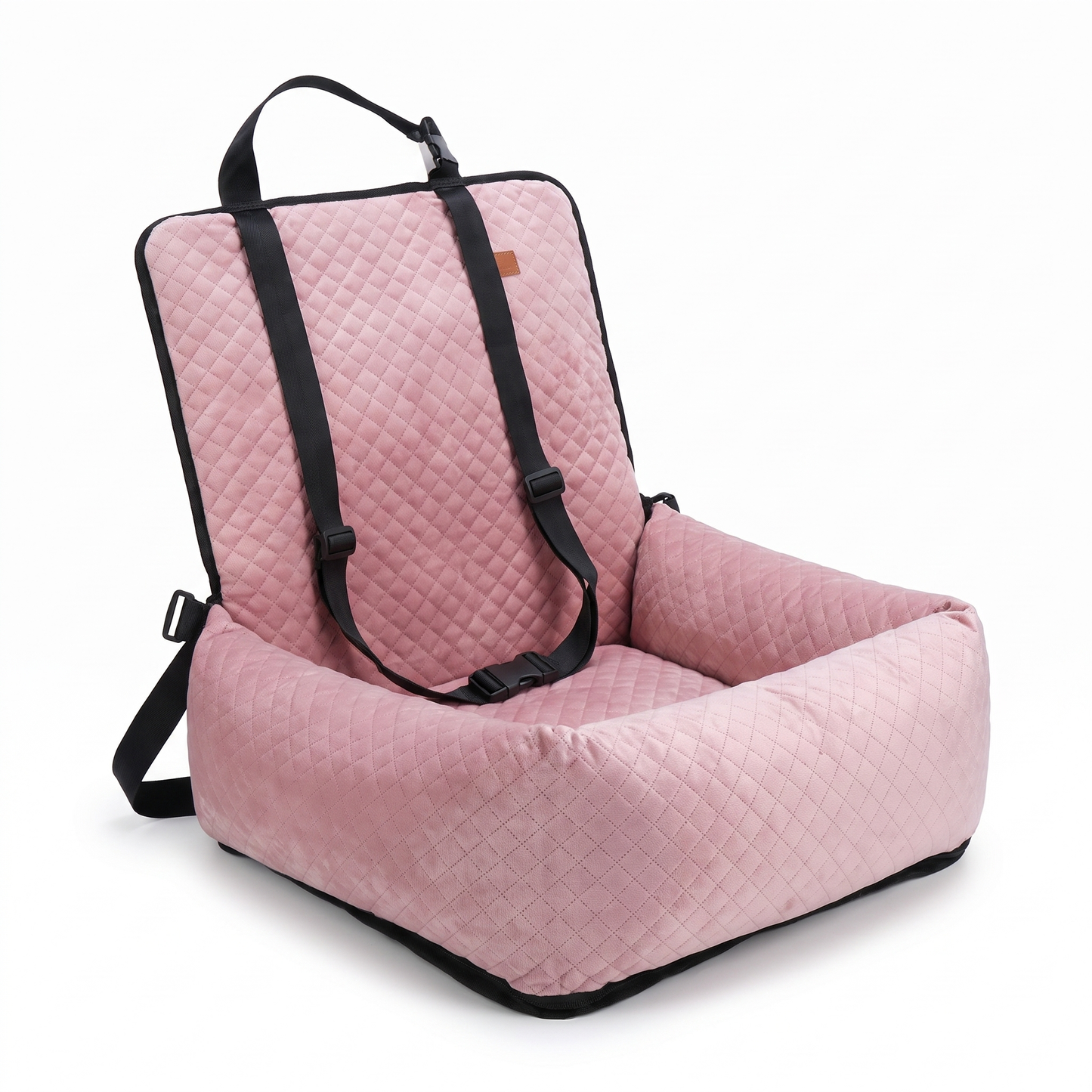 Dog Car Travel Bed Portable Pet Booster Seat Cushion for Small & Medium Dogs