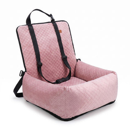 Dog Car Travel Bed Portable Pet Booster Seat Cushion for Small & Medium Dogs
