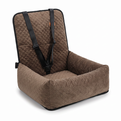 Dog Car Travel Bed Portable Pet Booster Seat Cushion for Small & Medium Dogs