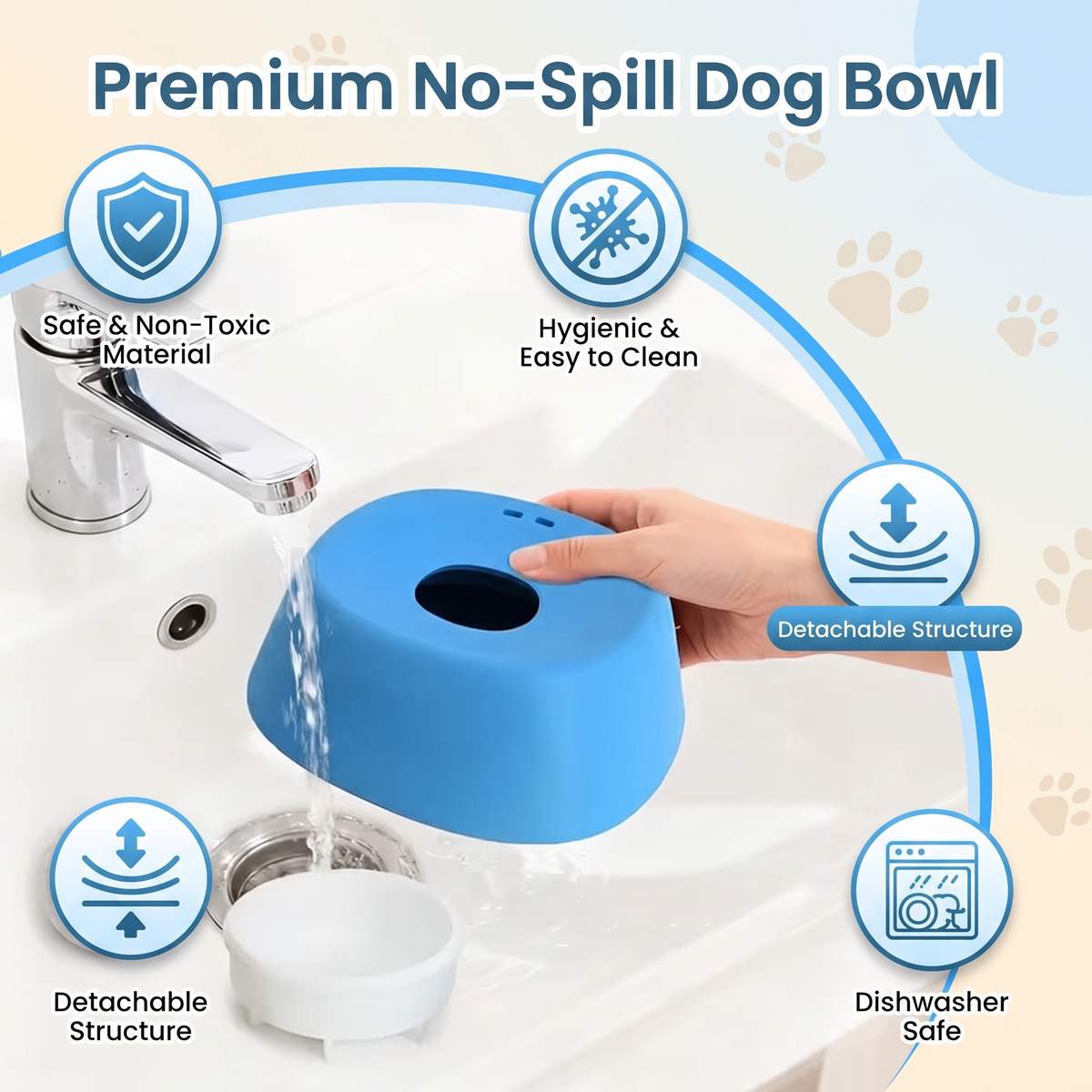 Dog Licking Bowl with Rolling Ball – Slow Feeder for Treat Training