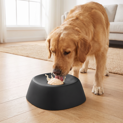 Dog Licking Bowl with Rolling Ball – Slow Feeder for Treat Training