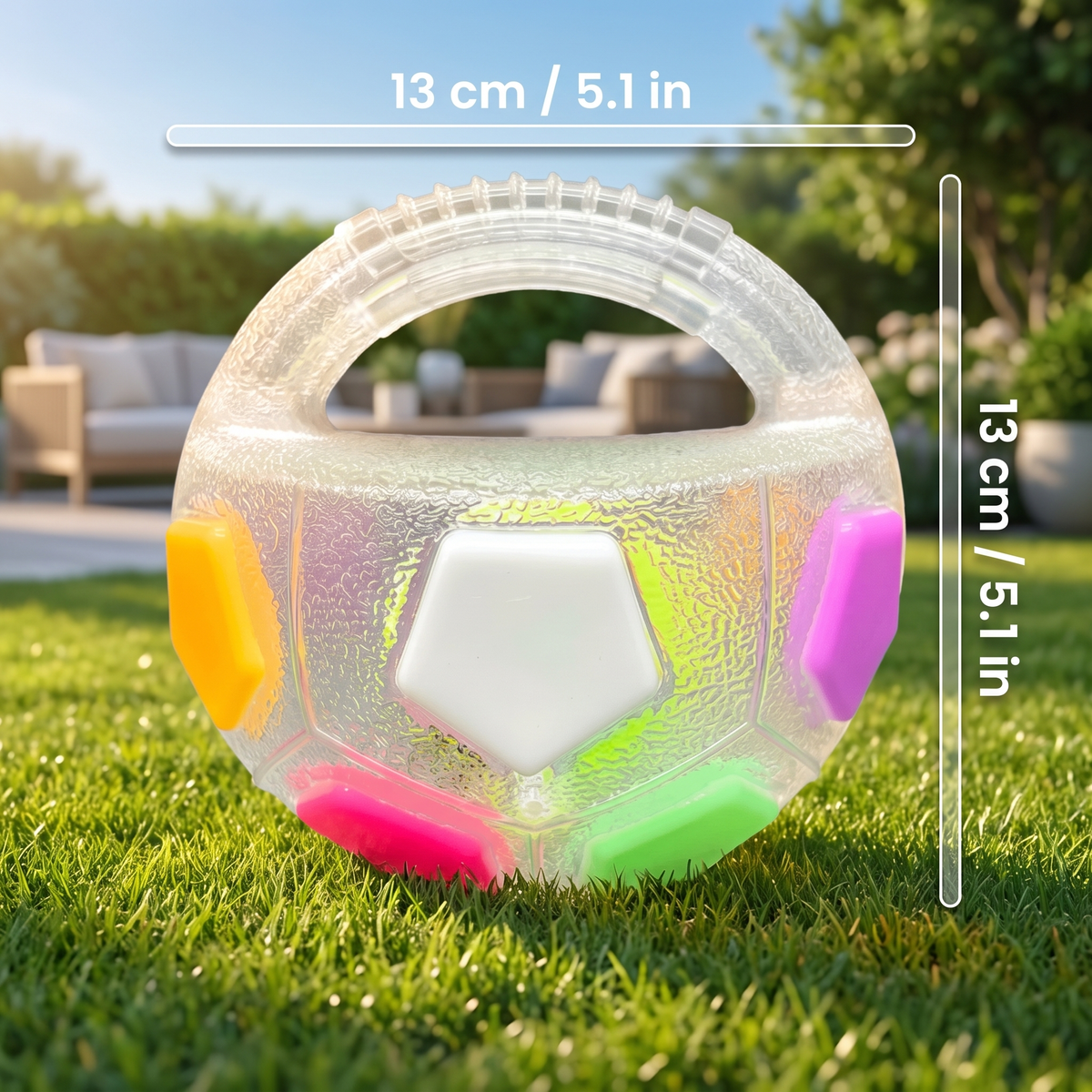 Interactive Dog Training Ball – Grip Handle Soccer Toy for Active Play