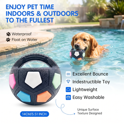 Interactive Dog Training Ball – Grip Handle Soccer Toy for Active Play