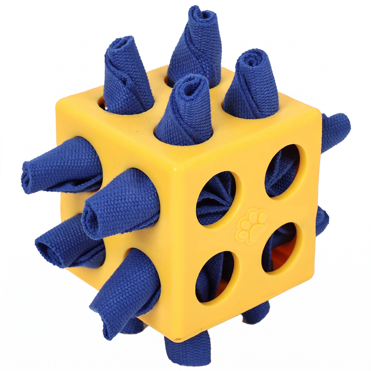 Interactive Dog Puzzle Cube with Treat Pockets – Snuffle Enrichment Stimulation Toy
