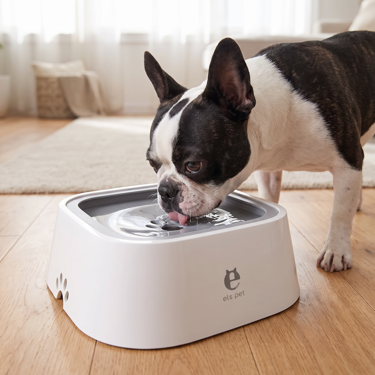 No-Spill Floating Dog Water Bowl – Slow Drinking Anti-Splash Pet Bowl for Dry Mouth & Fur