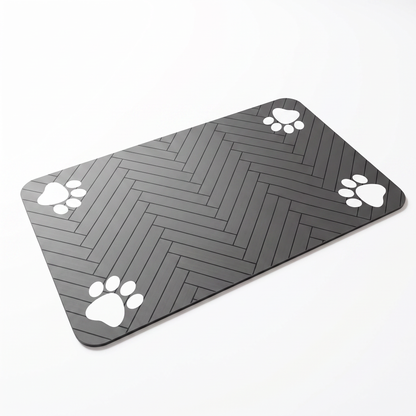 Quick-Dry Dog Feeding Mat – Absorbent Non-Slip Dog Bowl Mat with Waterproof Base
