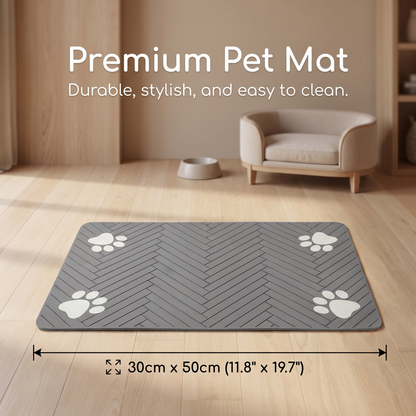 Quick-Dry Dog Feeding Mat – Absorbent Non-Slip Dog Bowl Mat with Waterproof Base