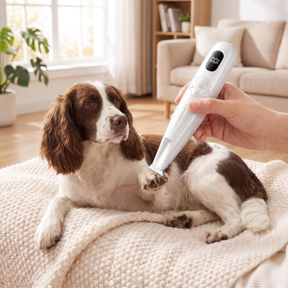 Rechargeable Dog Paw Hair Trimmer – Precision Electric Grooming Clipper with Digital Battery Display
