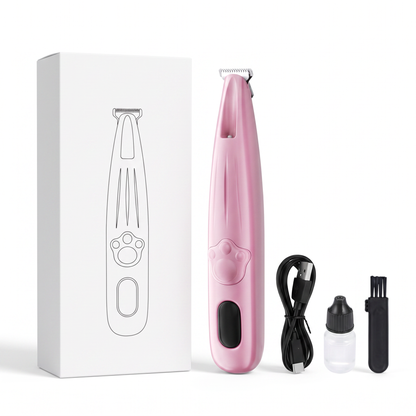 Precision Cat Paw Hair Trimmer – Rechargeable Electric Grooming Clipper with Display