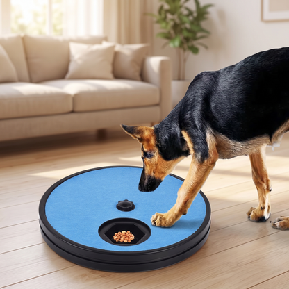 Interactive Dog Nail File & Slow Feeder Toy – Rotating Scratch Pad with Treat Reward