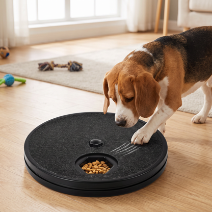 Interactive Dog Nail File & Slow Feeder Toy – Rotating Scratch Pad with Treat Reward