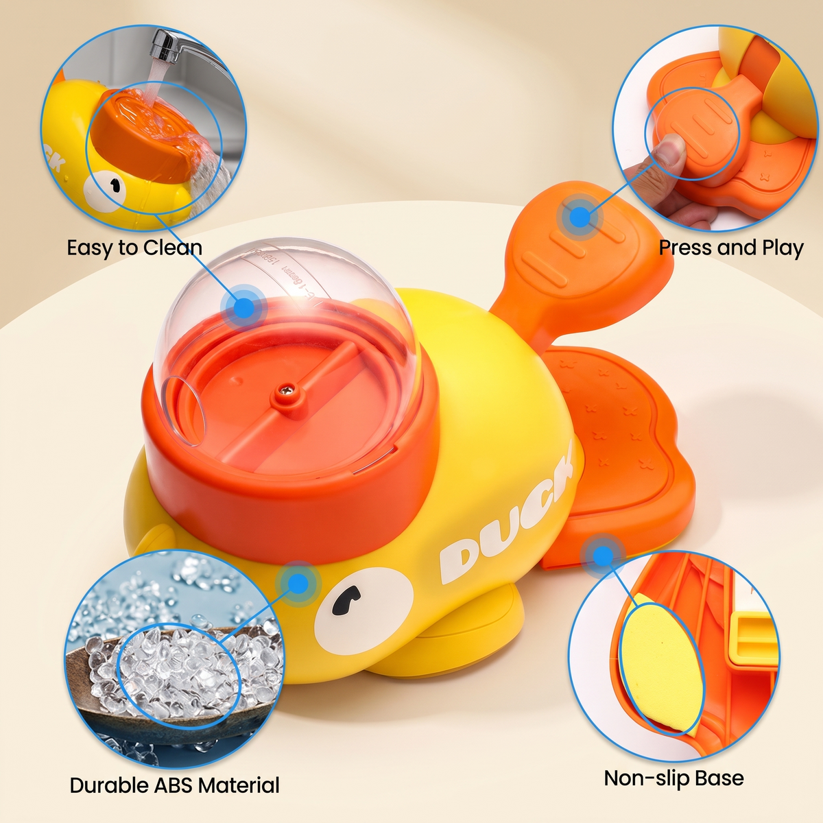 Dog Puzzle Treat Dispenser - Push Button Food Feeder Training Toy