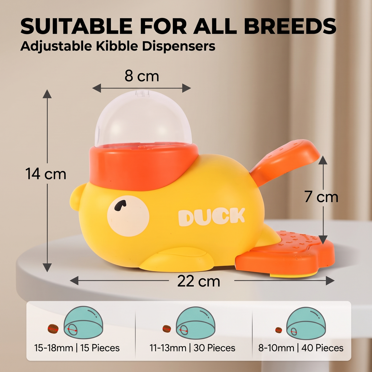 Dog Puzzle Treat Dispenser - Push Button Food Feeder Training Toy