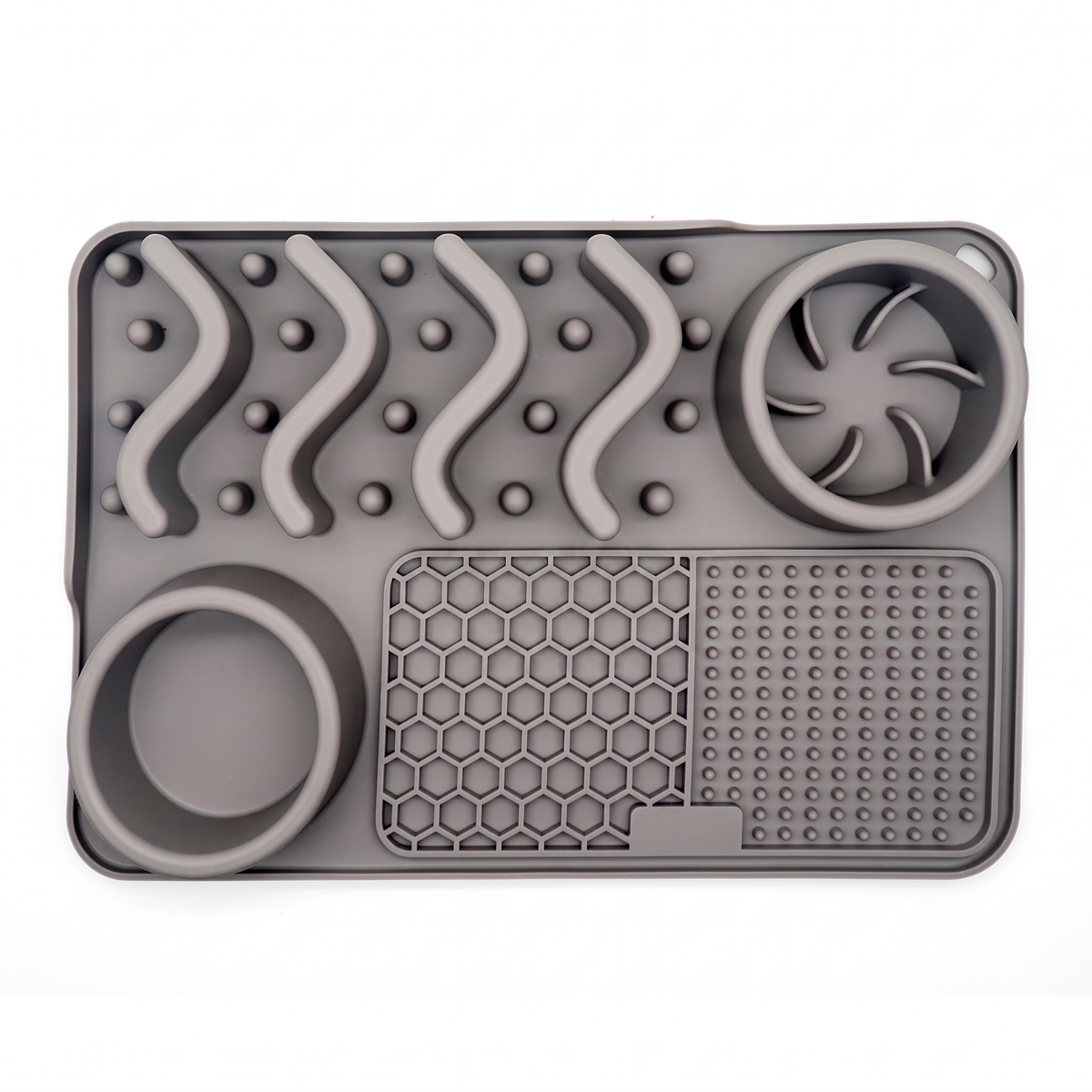 Silicone Dog Lick Mat with Slow Feeder Bowls – Non-Slip Enrichment Feeding Pad