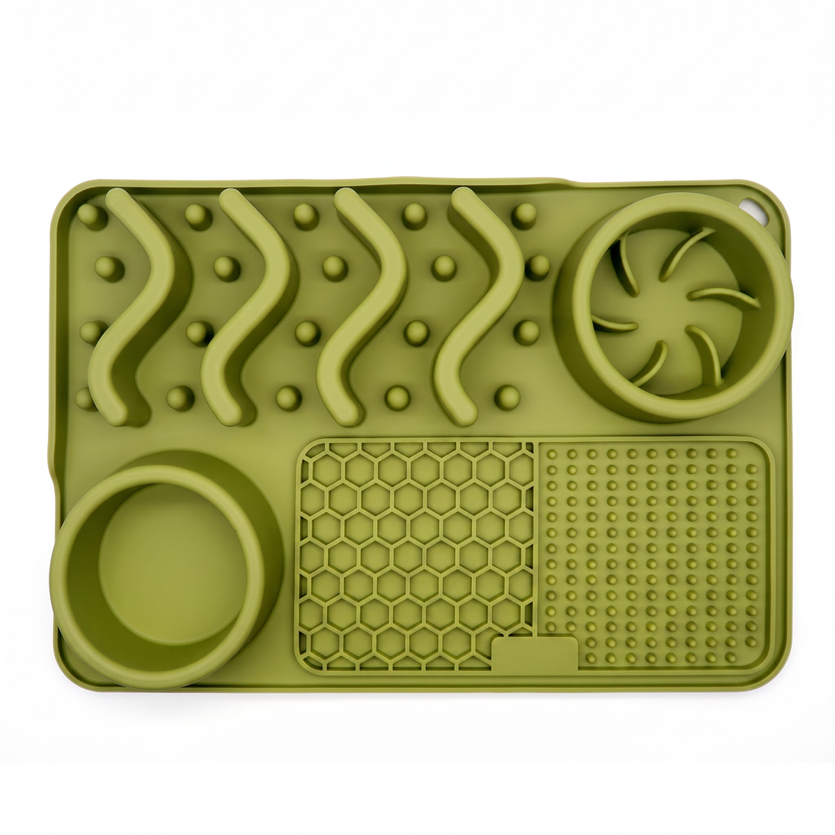 Silicone Dog Lick Mat with Slow Feeder Bowls – Non-Slip Enrichment Feeding Pad