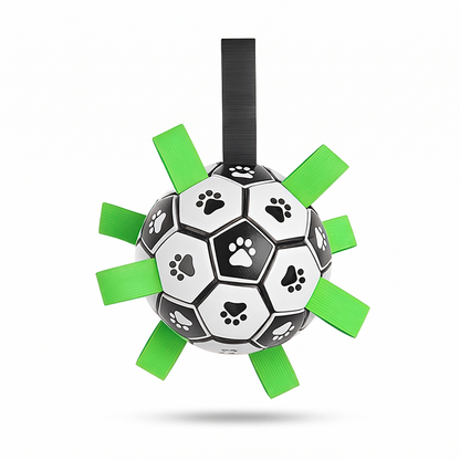 Interactive Dog Soccer Ball – Bite-Resistant Football Toy with Grab Tabs for Training & Play