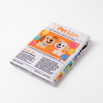 Dog Newspaper Crinkle Toy – Interactive Squeaky Chew Toy for Puppies & Dogs