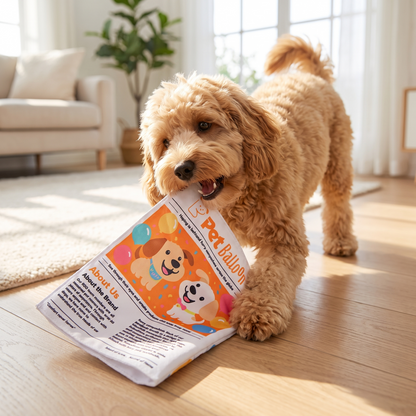 Dog Newspaper Crinkle Toy – Interactive Squeaky Chew Toy for Puppies & Dogs