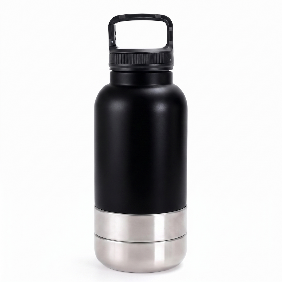 3-in-1 Pet Travel Water Bottle with Dog Food Storage Bowl for Walking & Hiking