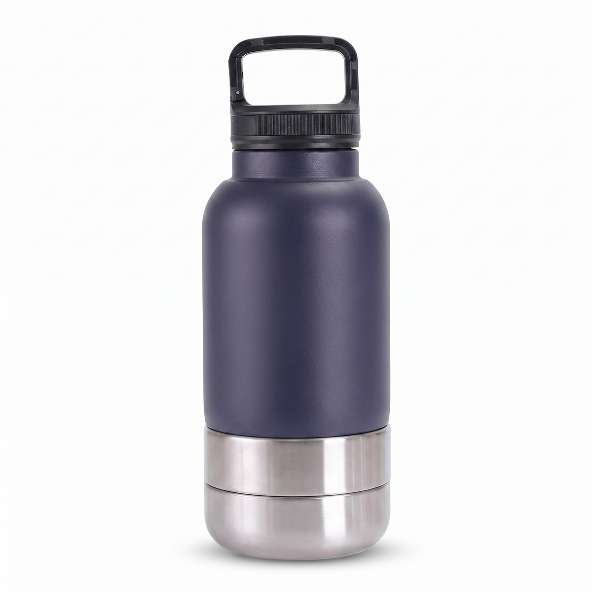 3-in-1 Pet Travel Water Bottle with Dog Food Storage Bowl for Walking & Hiking