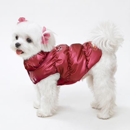 Dog Winter Puffer Jacket Warm Padded Vest with Buckle for Small Dogs & Puppies
