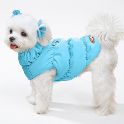 Dog Winter Puffer Jacket Warm Padded Vest with Buckle for Small Dogs & Puppies