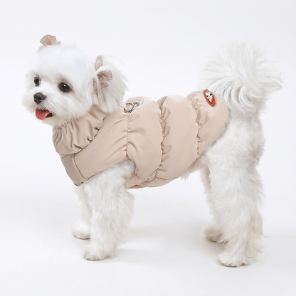 Dog Winter Puffer Jacket Warm Padded Vest with Buckle for Small Dogs & Puppies