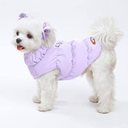Dog Winter Puffer Jacket Warm Padded Vest with Buckle for Small Dogs & Puppies