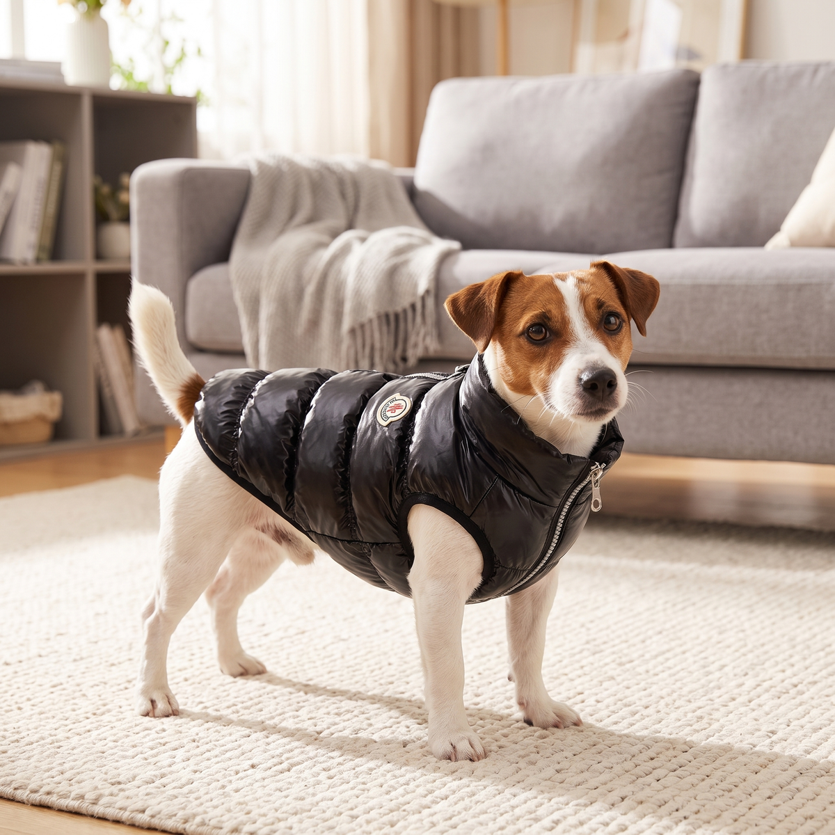 Dog Winter Puffer Jacket Warm Padded Vest with Buckle for Small Dogs & Puppies