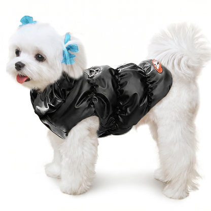 Dog Winter Puffer Jacket Warm Padded Vest with Buckle for Small Dogs & Puppies