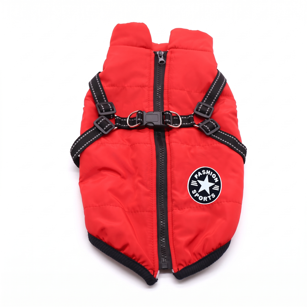 Dog Winter Jacket with Harness - Warm Padded Windproof Vest for Small & Medium Dogs
