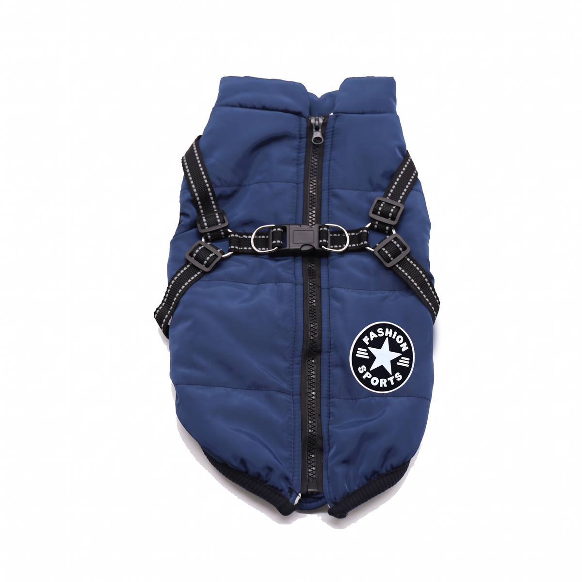 Dog Winter Jacket with Harness - Warm Padded Windproof Vest for Small & Medium Dogs